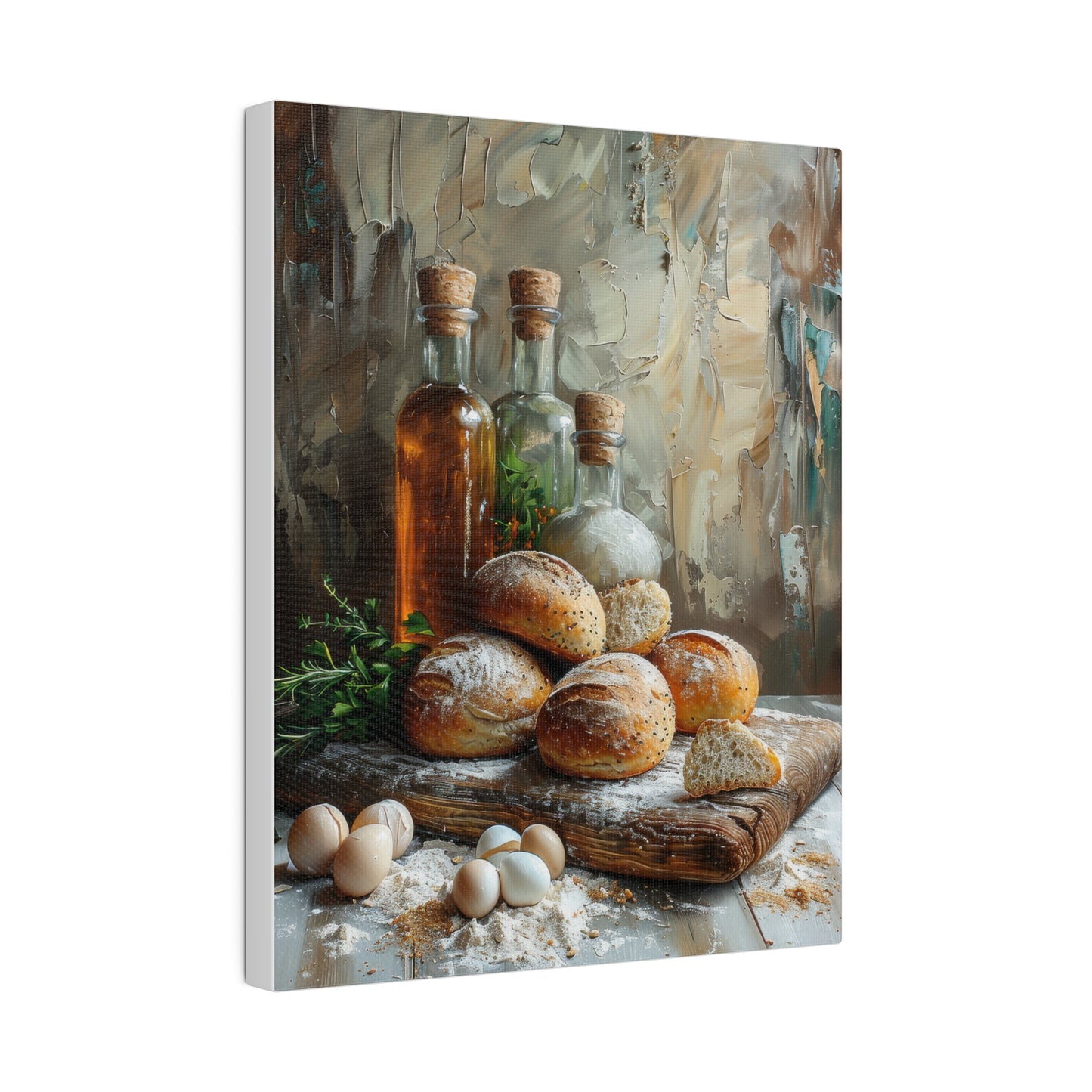 Bread and Oil Canvas Print