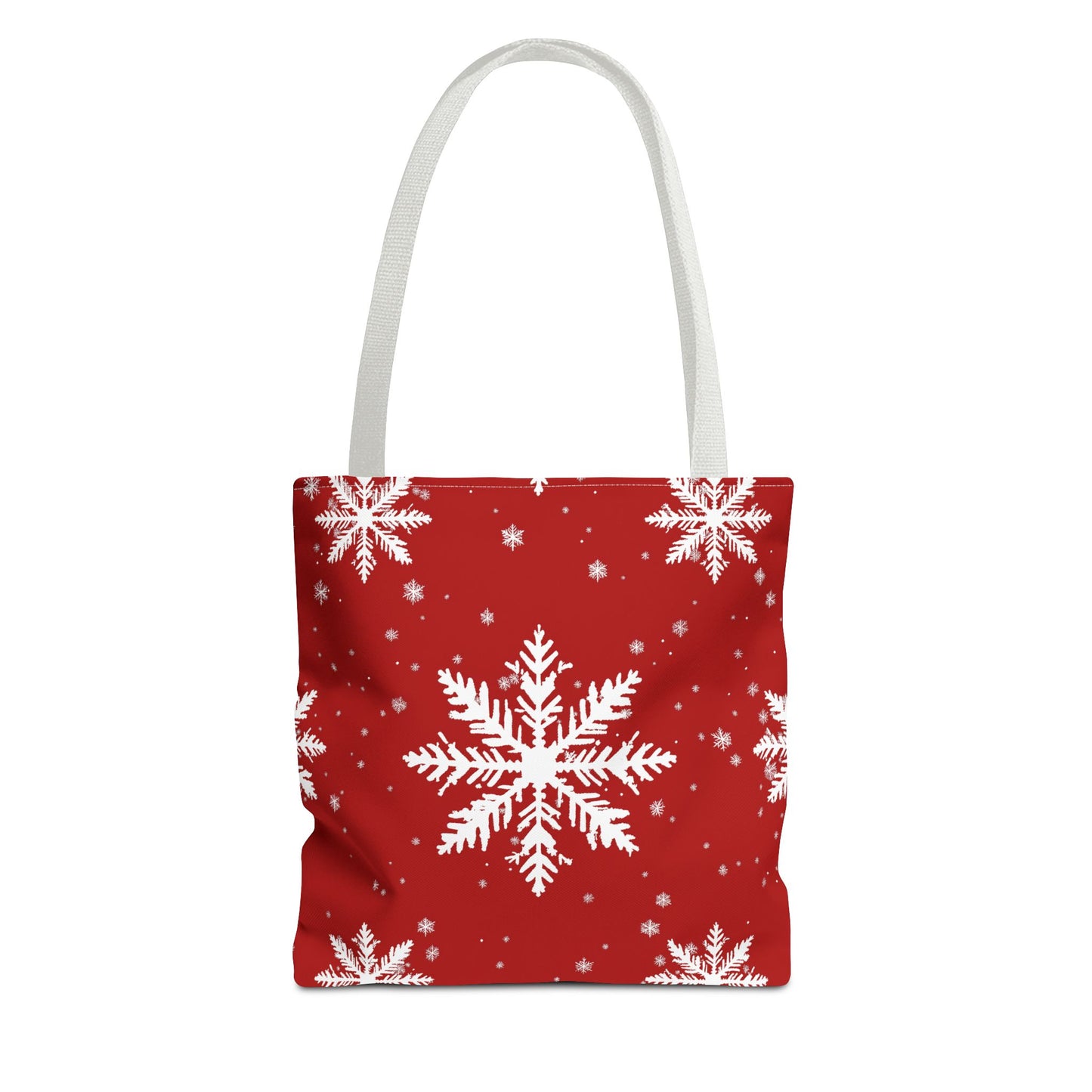 Crimson Snowflake Tote Bag