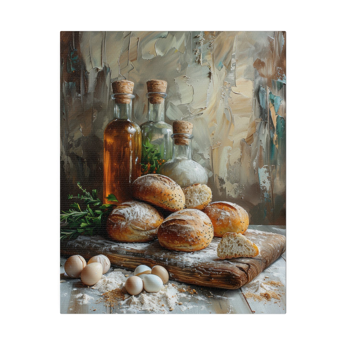Bread and Oil Canvas Print