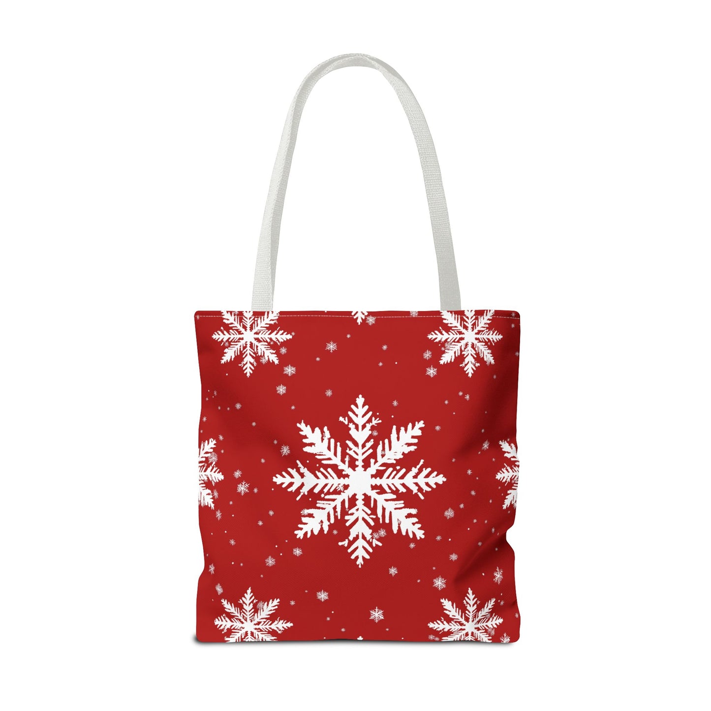 Crimson Snowflake Tote Bag