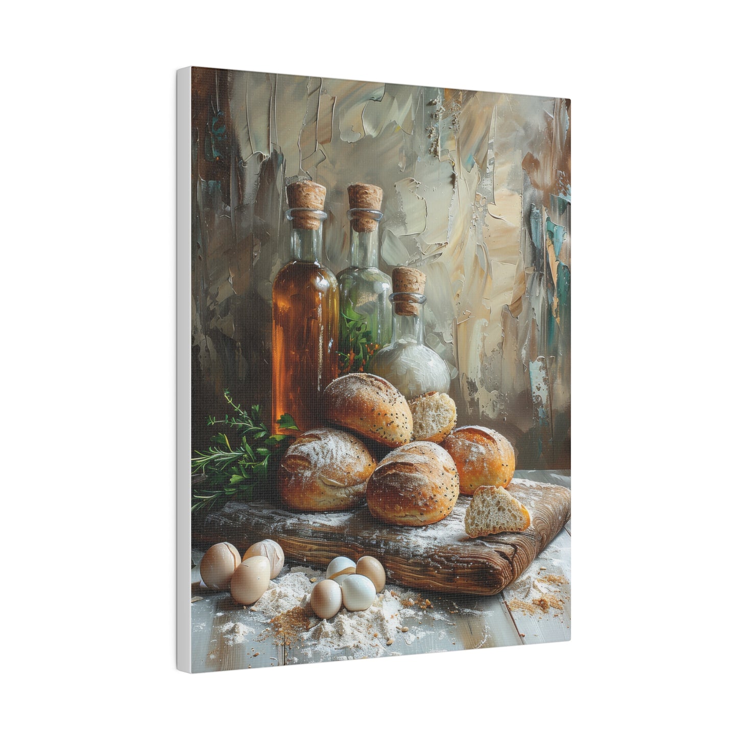 Bread and Oil Canvas Print