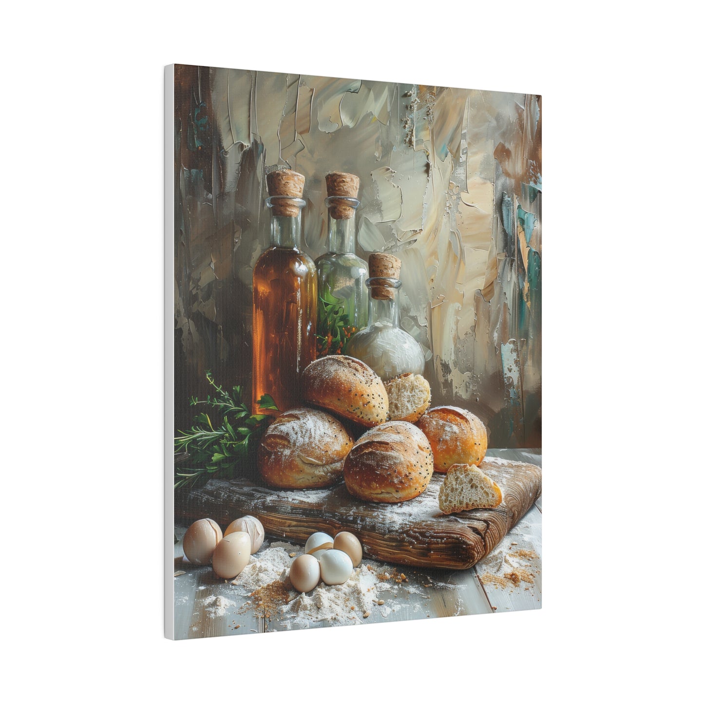 Bread and Oil Canvas Print