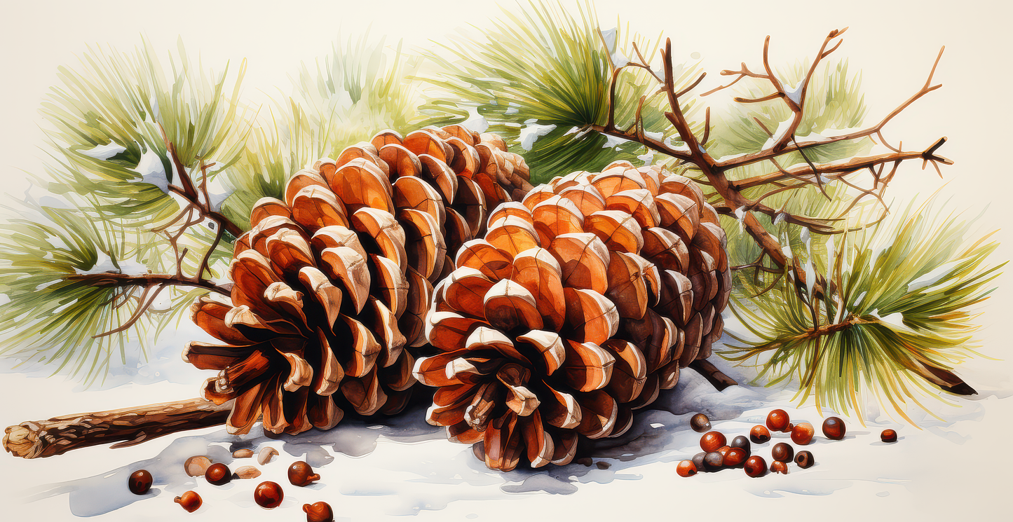 Rustic Winter Pinecone Mug