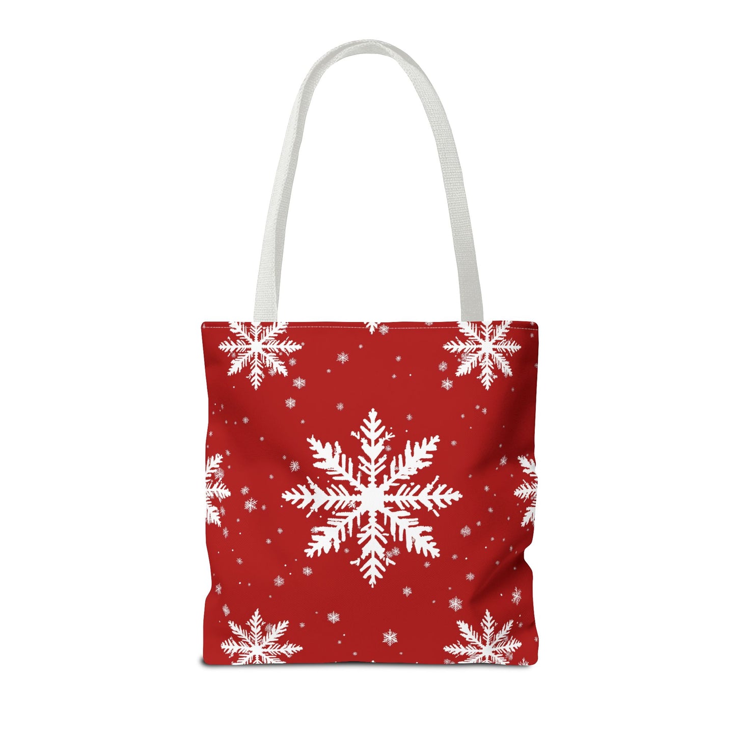 Crimson Snowflake Tote Bag