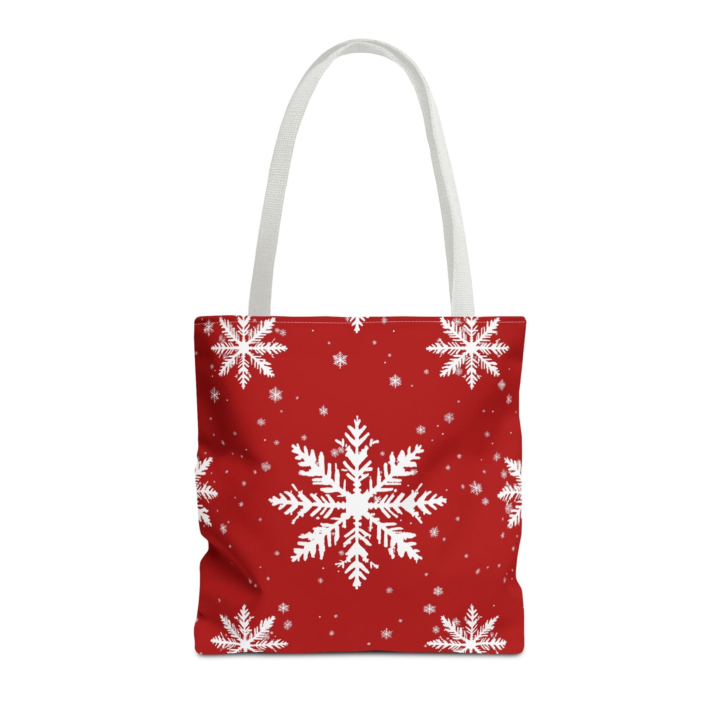 Crimson Snowflake Tote Bag