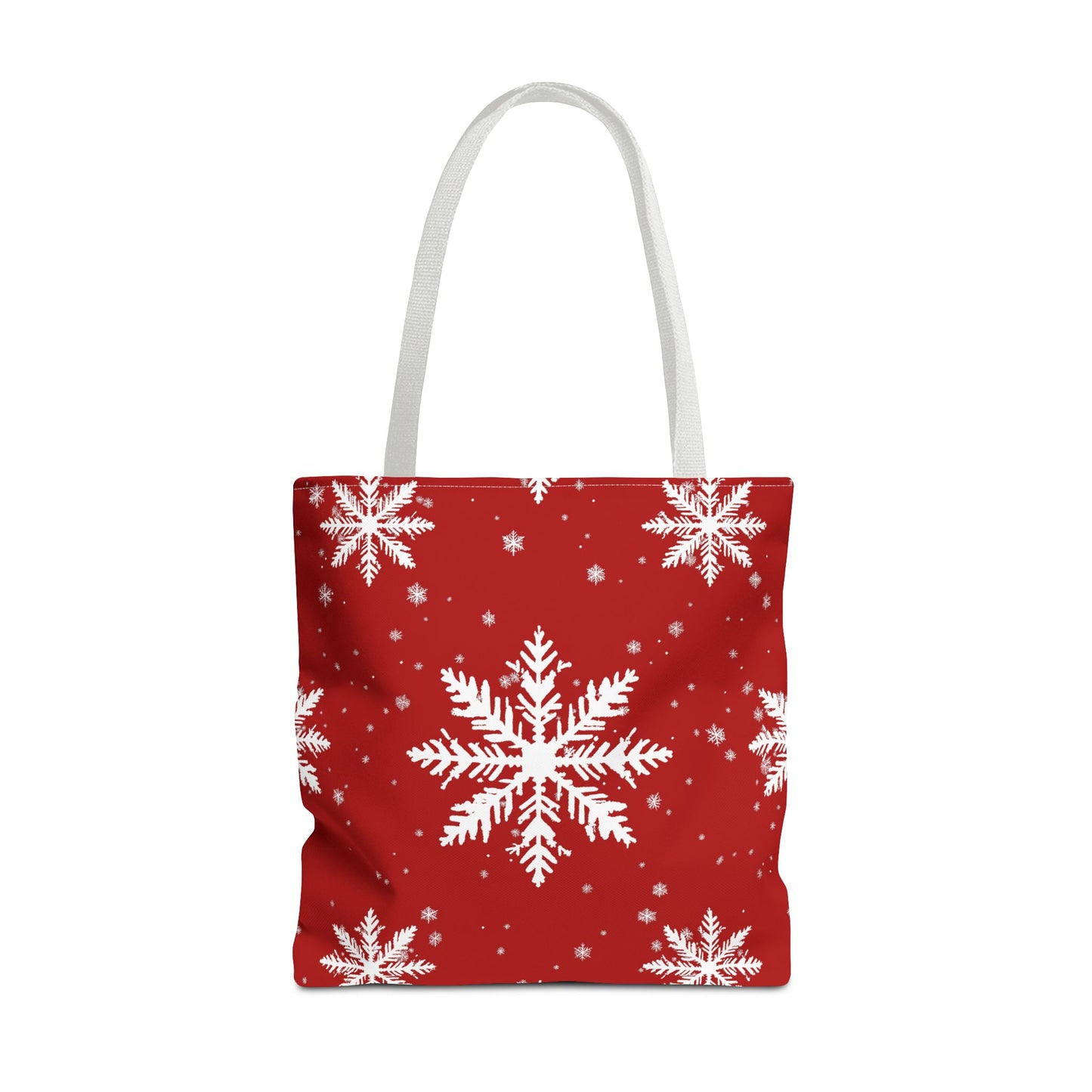 Crimson Snowflake Tote Bag