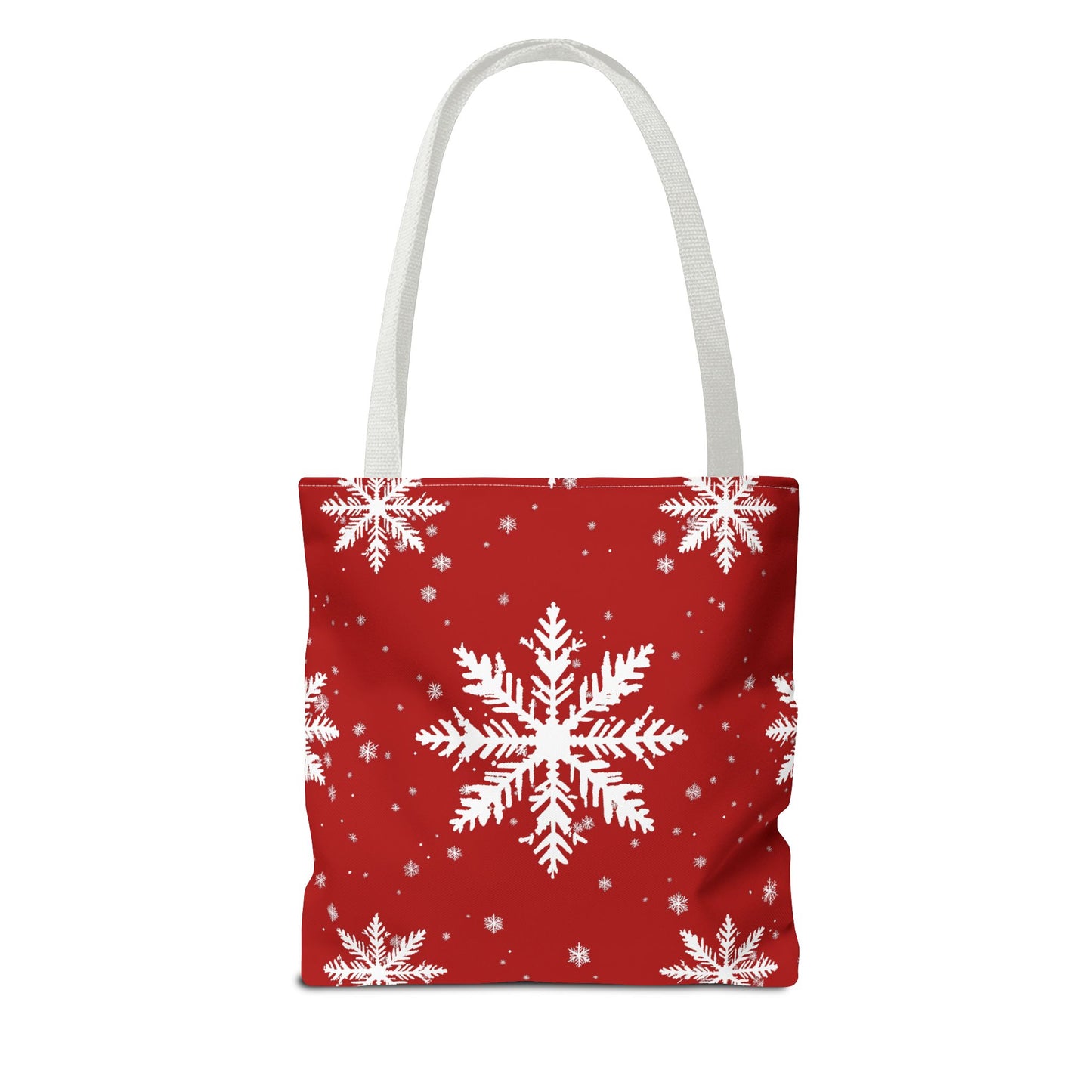 Crimson Snowflake Tote Bag