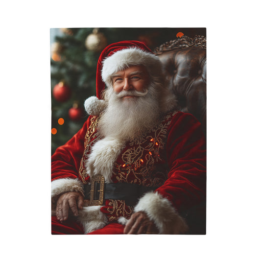 Jolly Santa Velveteen Blanket