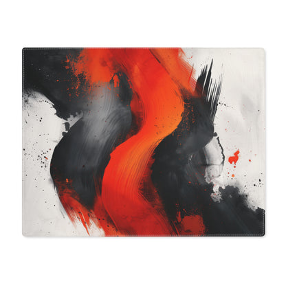 Brushstroke Placemat (Red, Black, and White), 1pc