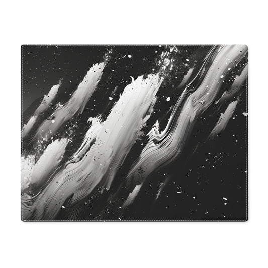 Brushstroke Placemat (Black, and White), 1pc