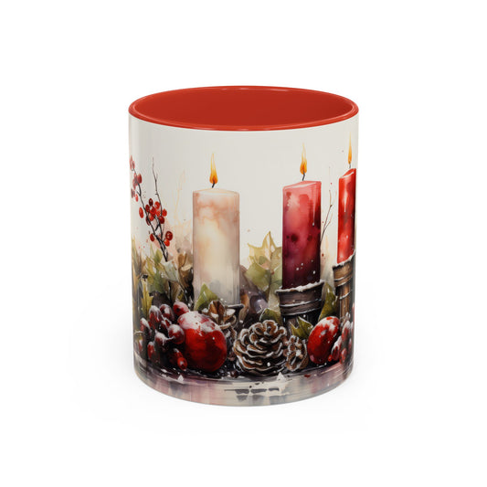 Festive Candlelight Christmas Mug