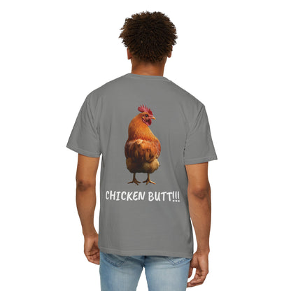 Unisex T-shirt Funny Guess What Chicken Butt Two Sided Design