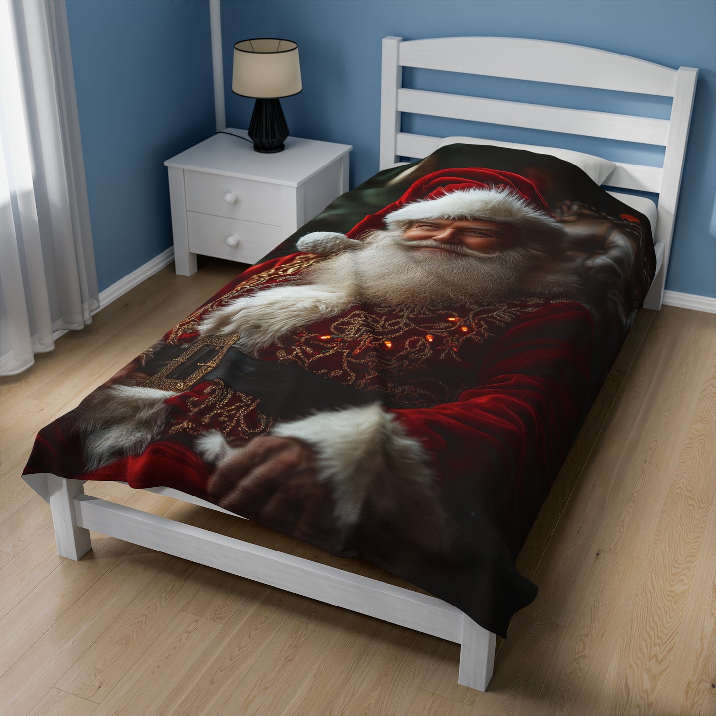 Jolly Santa Velveteen Blanket