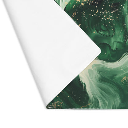 Brushstroke Placemat (Green, Gold, and White), 1pc