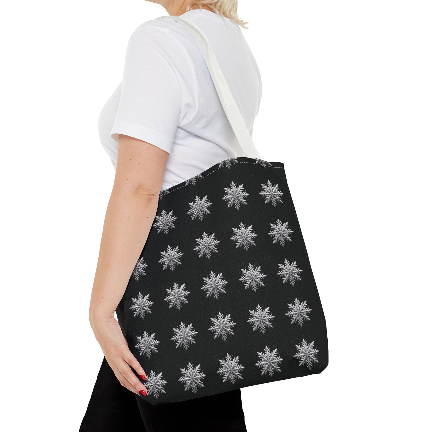Midnight Snowflake Tote Bag