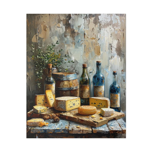 Cheese and Wine Canvas print