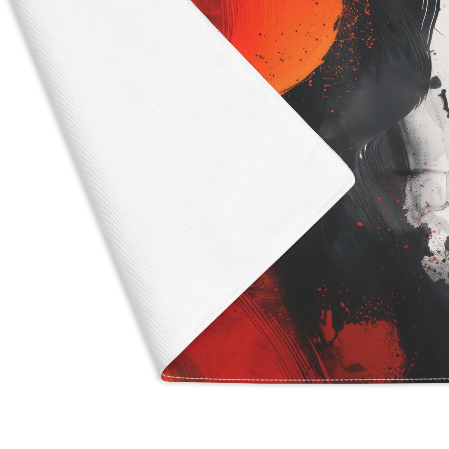 Brushstroke Placemat (Red, Black, and White), 1pc