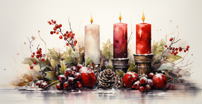 Festive Candlelight Christmas Mug