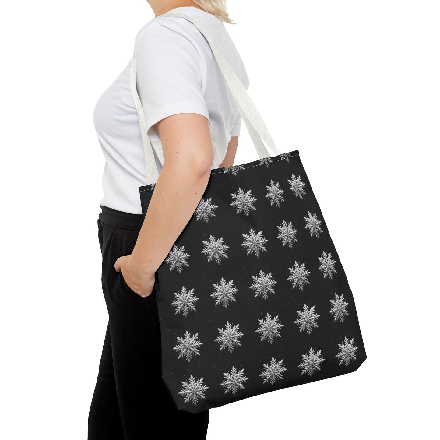 Midnight Snowflake Tote Bag