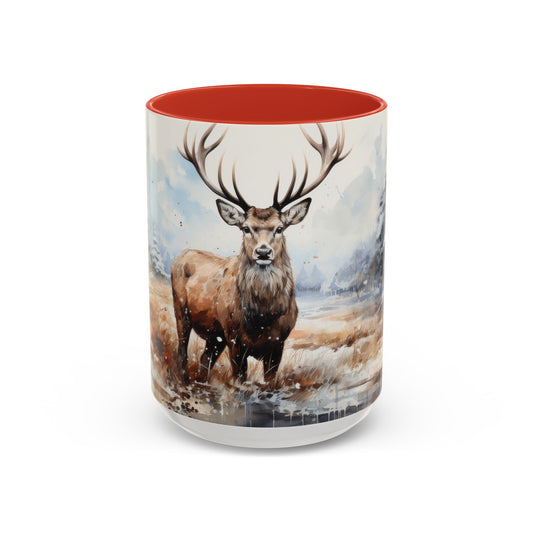 Majestic Winter Stag Mug