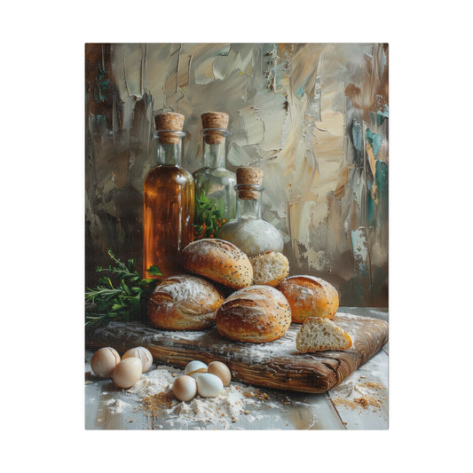 Bread and Oil Canvas Print