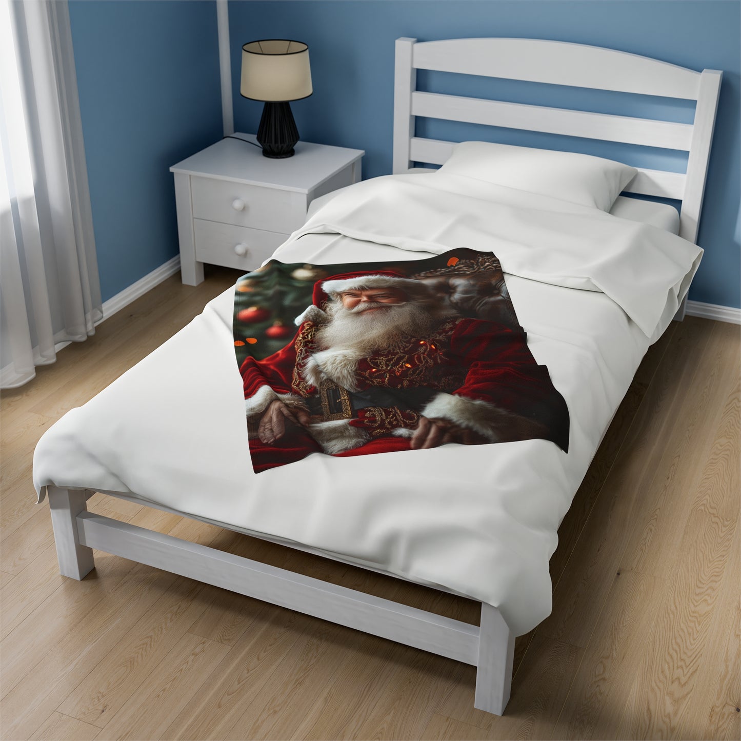 Jolly Santa Velveteen Blanket