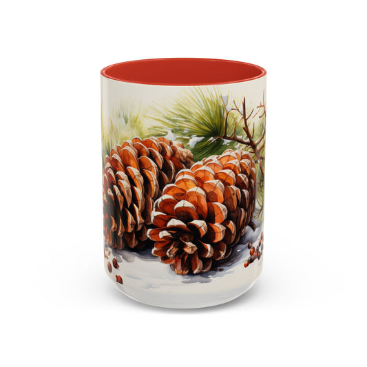 Rustic Winter Pinecone Mug