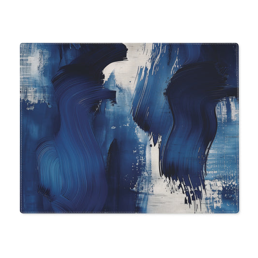 Brushstroke Placemat (Blue, Grey, and White), 1pc