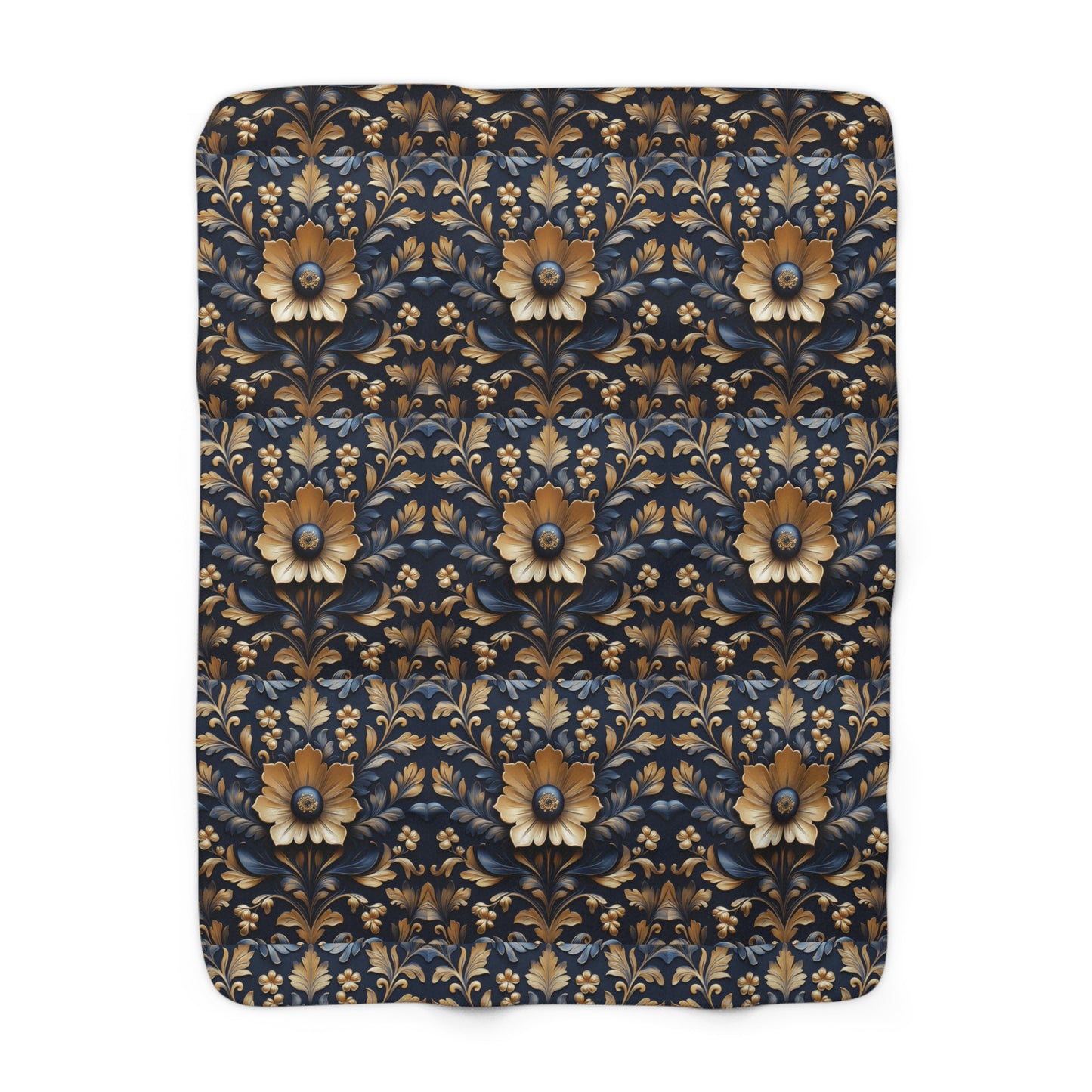 Elegant Floral Sherpa Fleece Blanket – Cozy Decorative Throw for Home. Perfect Gift for Any Occasion