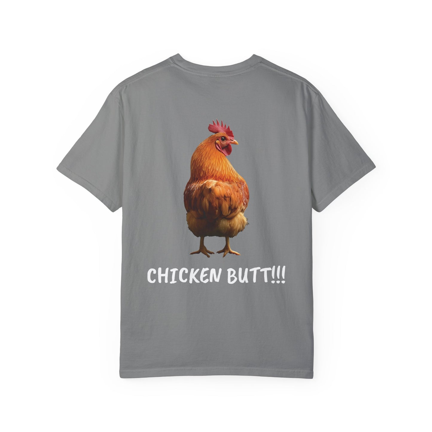 Unisex T-shirt Funny Guess What Chicken Butt Two Sided Design