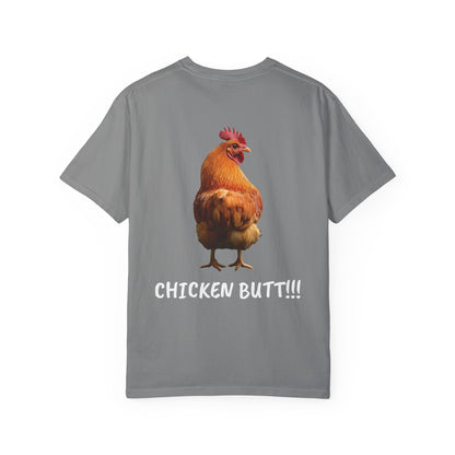 Unisex T-shirt Funny Guess What Chicken Butt Two Sided Design
