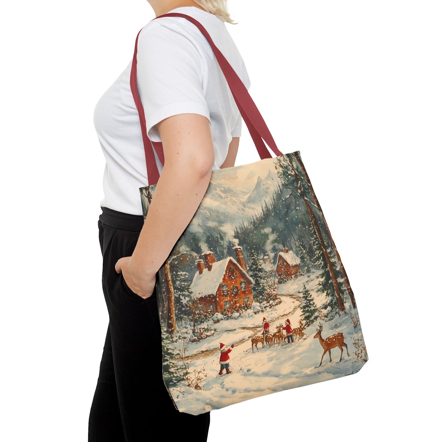 Winter Wonderland Village Tote Bag